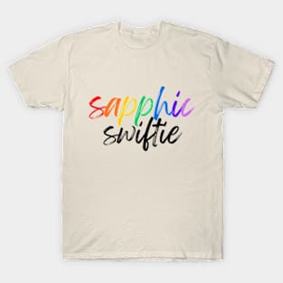 Sapphic Swiftie Brush Script T-Shirt